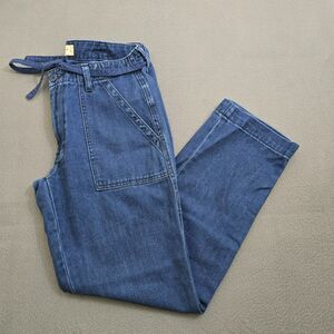 Lucky Brand Women 2/26 Belted Mid Rise Utility Straight Leg Pants